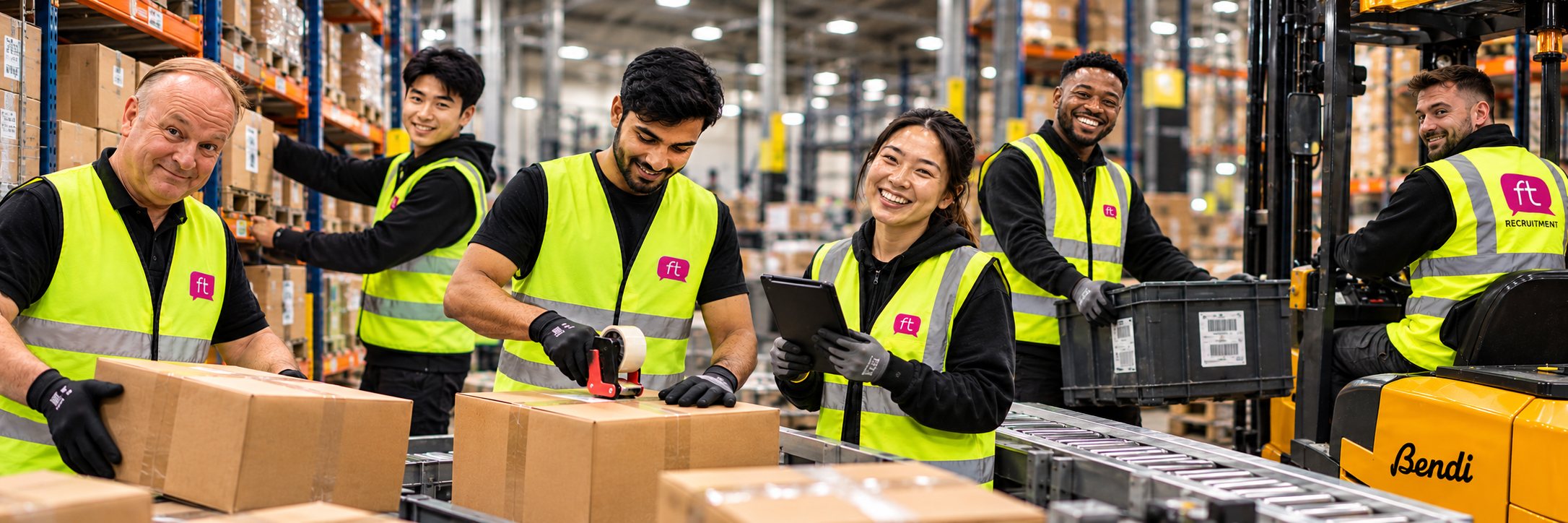 FT Recruitment warehouse team at work